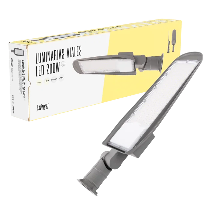 BX3 LIGHT BX3-STR200W-10-CW - Luminaire LED Vial 200W IP65 6000K pour Éclairage Public, Urbain, Résidentiel et Industriel