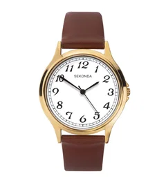 Sekonda Montre à quartz avec bracelet en cuir 1684,82