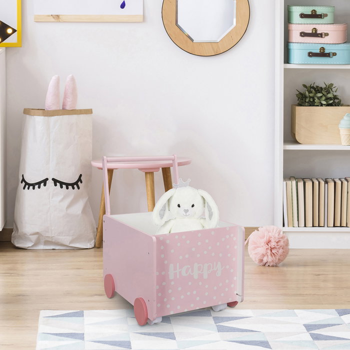 Home Deco Kids Chariot de rangement enfant rose Home Deco Kids Chariot de rangement enfant rose