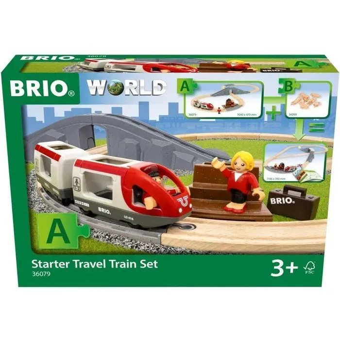 BRIO Circuit de Train en 8 avec Pont et Quai pour Voyageurs - Pack A - 7312350360790 - Jouet Enfant Dès 3 Ans (100 x 45 cm)