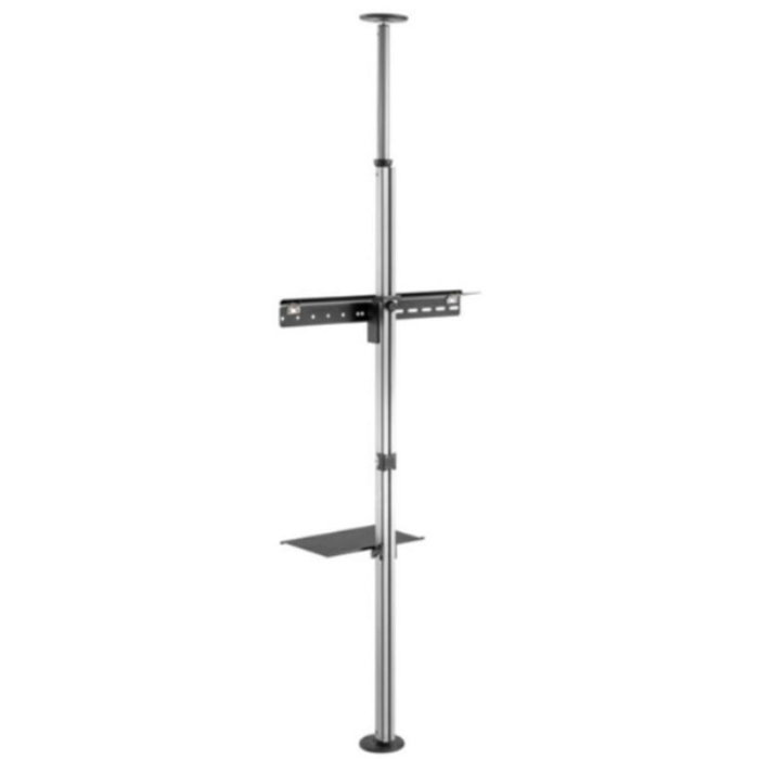Equip 650621 Support TV Sol Plafond pour écrans plats, VESA 600x400, charge max 30 kg, rotatif 360°, avec étagère