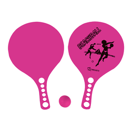 Marbueno Conjunto Palas en Bois Beachball Rose 36x22x0,4 cm Jardin Piscine Plage 10215R