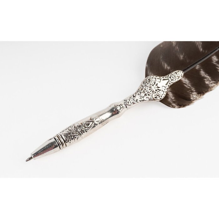 ERIK - Blister Stylo Plume + Cartes Collection Harry Potter - Style Parchemin avec Support Encrier