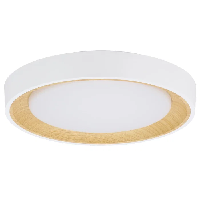 Plafonnier LED Decoratif 30W CCT 3000-6000K (Lumière Réglable) avec Télécommande, Finition Blanche