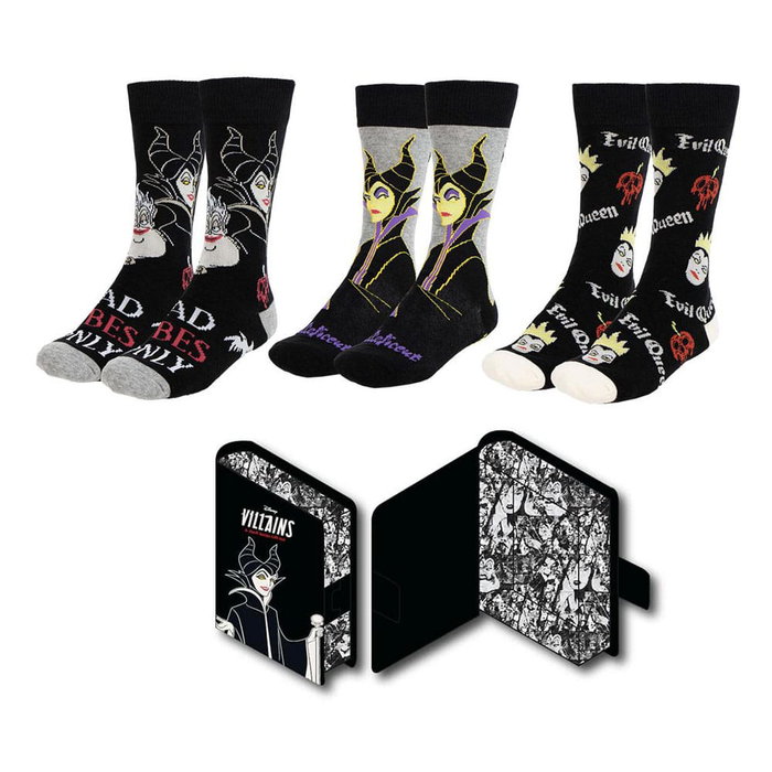 Cerdá Pack de 3 chaussettes Disney Villains, 36-43 Cerdá Pack de 3 chaussettes Disney Villains, 36-43