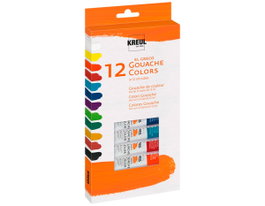 Kreul Set de 12 tubes de peinture gouache El Greco Gouache Colors
