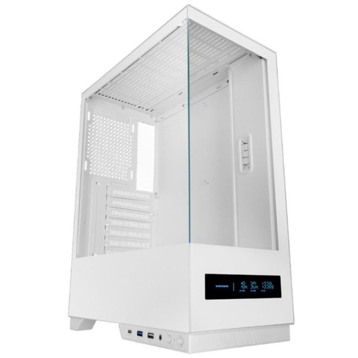 Mars Gaming MCPULSARW Caisse ATX Semitorre Blanche avec Écran LCD Double Vitre Tempéré Refroidissement Extrême Connexion USB-C Mars Gaming MCPULSARW Caisse ATX Semitorre Blanche avec Écran LCD Double Vitre Tempéré Refroidissement Extrême Connexion USB-C