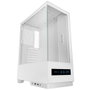 Mars Gaming MCPULSARW Caisse ATX Semitorre Blanche avec Écran LCD Double Vitre Tempéré Refroidissement Extrême Connexion USB-C