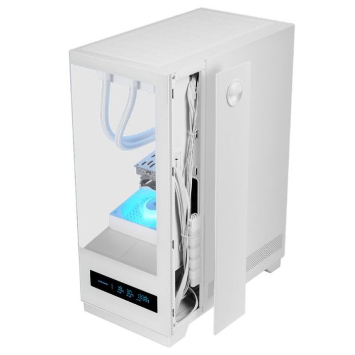 Mars Gaming MCPULSARW Caisse ATX Semitorre Blanche avec Écran LCD Double Vitre Tempéré Refroidissement Extrême Connexion USB-C Mars Gaming MCPULSARW Caisse ATX Semitorre Blanche avec Écran LCD Double Vitre Tempéré Refroidissement Extrême Connexion USB-C