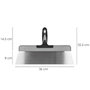 WOLFPACK LINEA PROFESIONAL Spatule en acier inoxydable 38 cm avec manche en caoutchouc