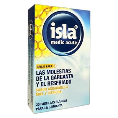 Isla Medic Acute 20 Pastilles Moelleuses Miel et Agrumes Isla Medic Acute 20 Pastilles Moelleuses Miel et Agrumes