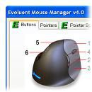 Evoluent VerticalMouse 4 Small - Souris Verticale Érgonomique - 6 Boutons Programmable - Capteur Laser - Compatible Windows XP/7/Vista - USB