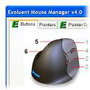 Evoluent VerticalMouse 4 Small - Souris Verticale Érgonomique - 6 Boutons Programmable - Capteur Laser - Compatible Windows XP/7/Vista - USB