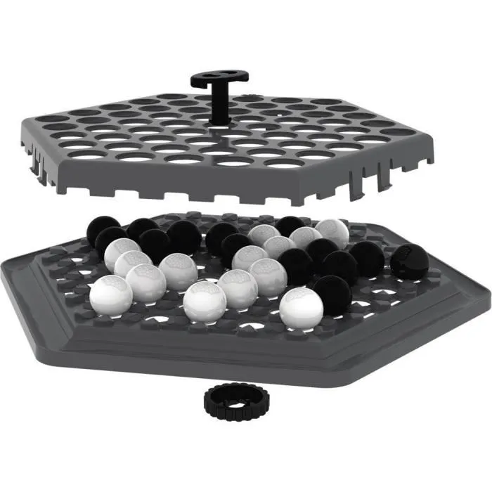 Abalone - Abalone GO - Jeu de société stratégique de voyage (boîte voyage) - Version multilingue allemand/espagnol/français/néerlandais