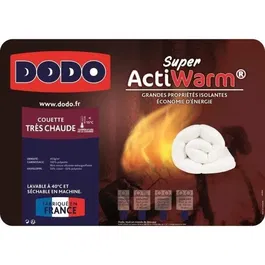 DODO Couette très chaude Super Actiwarm 450g/m² - 200x200 cm - Blanc