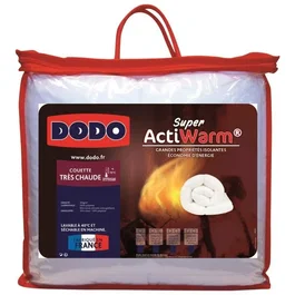 DODO Couette très chaude Super Actiwarm 450g/m² - 200x200 cm - Blanc