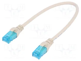DIGITUS Câble Ethernet Patch Cord Cat 5e U/UTP RJ45 0,25m Gris
