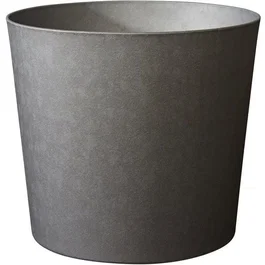 Element - Pot de fleurs conique intérieur et extérieur 100 L Ø 60 cm avec système de drainage - Gris anthracite - Fabriqué en France