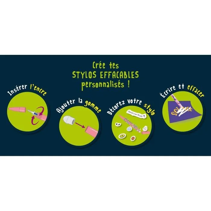 Lisciani Giochi - Laboratoire de Stylos Effaçables I'M A GENIUS - Kit Scientifique pour Enfants 7 ans et plus - Personnalisation, Expériences d'encre et Porte-stylo