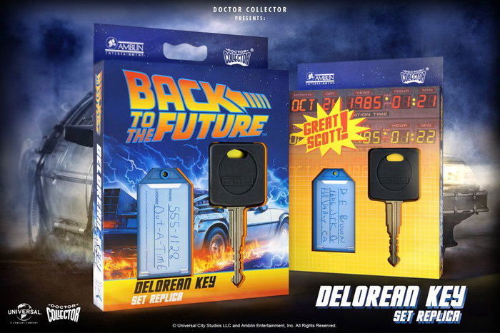 Doctor Collector Réplique clé de voiture DeLorean Retour vers le futur Échelle 1/1