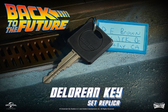 Doctor Collector Réplique clé de voiture DeLorean Retour vers le futur Échelle 1/1