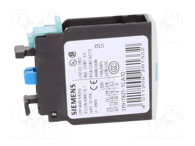 SIEMENS Broches de support pour contacteurs S0, S2, S3, S6, S10, S12