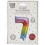 Party Time Ballon Chiffre 7 Arc-en-ciel