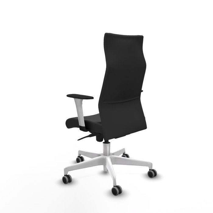 Piqueras Y Crespo Sillón Albacete Gris foncé avec mécanisme Synchro et base blanche Piqueras Y Crespo Sillón Albacete Gris foncé avec mécanisme Synchro et base blanche