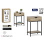 MobleKit Meuble d'Appoint Marron Noir 45 x 30 x 68 cm