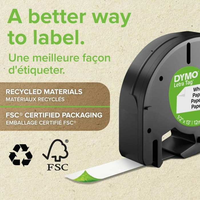 Dymo LetraTag LT-100H LT100H (2174575) - Étiqueteuse portable avec bandes d'impression thermique