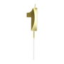 Party Time Bougie Anniversaire Chiffre 1 Or