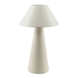 Fbright Lampe de Table, E27, Type Champignon, Blanc Cassé, Métal, Ø200 x 325 mm, Interrupteur