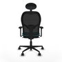 Piqueras y Crespo Chaise de Bureau avec Appui-tête Jorquera 3D036N1 Turquoise