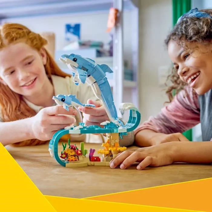 LEGO Creator 3-en-1 Animaux Marins 31385 - Jeu de Construction Dauphins, Hippocampe ou Crabe pour Enfants à Partir de 9 Ans LEGO Creator 3-en-1 Animaux Marins 31385 - Jeu de Construction Dauphins, Hippocampe ou Crabe pour Enfants à Partir de 9 Ans