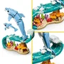 LEGO Creator 3-en-1 Animaux Marins 31385 - Jeu de Construction Dauphins, Hippocampe ou Crabe pour Enfants à Partir de 9 Ans