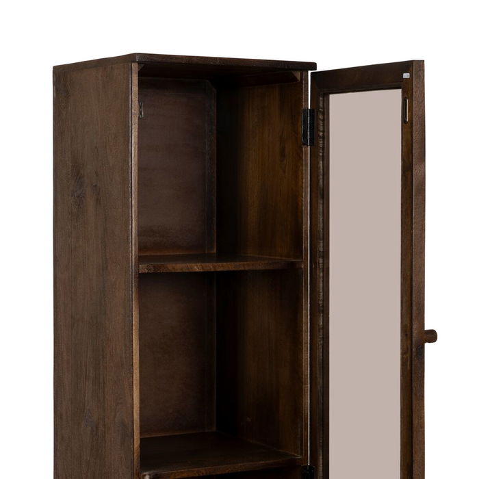 Présentoir Marron Verre Bois de manguier 40 x 40 x 180 cm