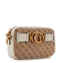 Guess Aviana Sac bandoulière en textile Beige/Blanc