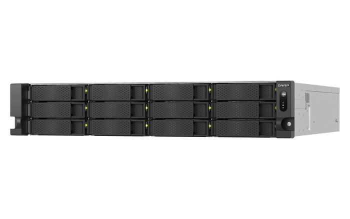 QNAP TS-H1277XU-RP Serveur NAS 12 baies 2U AMD Ryzen 16 Go DDR5 10GbE RAID Professionnel