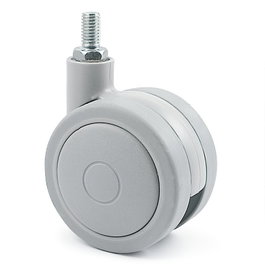 Q&Q Roue pivotante Rolom double bague Ø75 mm Gris