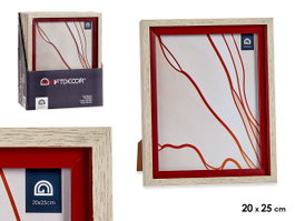 GIFTDECOR Porte-photos Naturel Bord Rouge 20x25cm (Lot de 24)