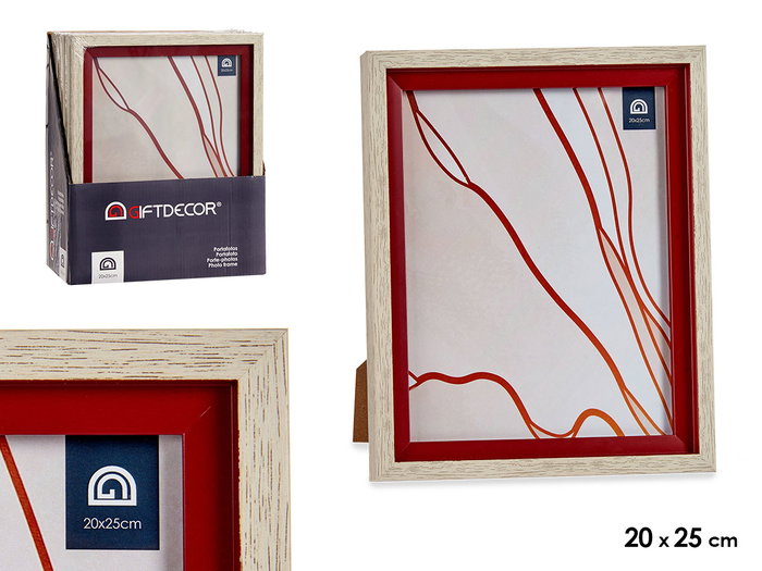 GIFTDECOR Porte-photos Naturel Bord Rouge 20x25cm (Lot de 24) GIFTDECOR Porte-photos Naturel Bord Rouge 20x25cm (Lot de 24)
