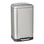 Kitchen Move Poubelle à Pédale Greenwich 40 L en Acier Inoxydable, Modèle Rectangulaire avec Seau - Capacité 40 L, Finition Inox Brossé
