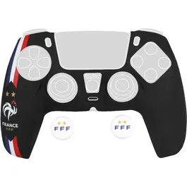Konix - Coque de protection silicone pour manette PS5 DualSense - Texturée anti-dérapante, lavable, noire