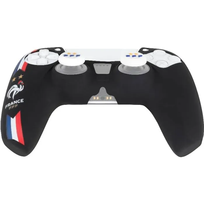 Konix - Coque de protection silicone pour manette PS5 DualSense - Texturée anti-dérapante, lavable, noire
