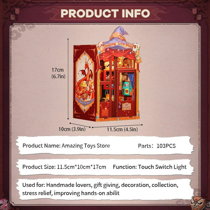 Maquette Book Nook Amazing Toy Store 17 x 12 cm Maquette Book Nook Amazing Toy Store 17 x 12 cm