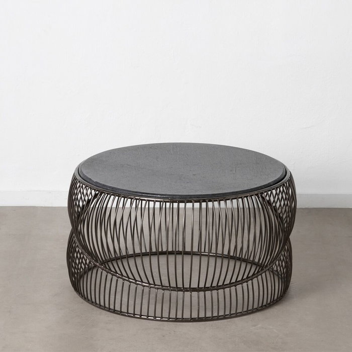 BigBuy Home Table Basse Noir Argenté BigBuy Home Table Basse Noir Argenté
