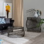 BigBuy Home Table Basse Noir Argenté