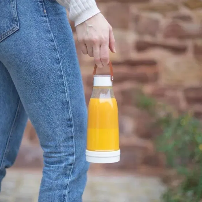 Livoo DOP241W Blender Portable 40W Blanc avec 6 Lames en Acier Inoxydable - 300 ml - Charge 3-4h - 20 Cycles