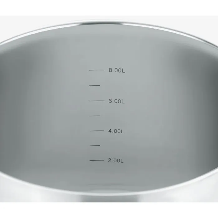 GSW Elegance - Batterie de cuisine 9 pièces en acier inoxydable 18/10 pour induction - Set avec faitout, casseroles et couvercles (16, 20, 24 cm)