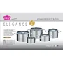 GSW Elegance - Batterie de cuisine 9 pièces en acier inoxydable 18/10 pour induction - Set avec faitout, casseroles et couvercles (16, 20, 24 cm)